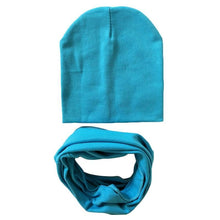 Load image into Gallery viewer, Winter Autumn Baby Hat Scarf Set Newborn Baby Bonnet Soft Cotton Warm Cap Kids Children With Scarf