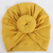 Load image into Gallery viewer, Newborn Toddler Baby Girl Turban Cotton Beanie Hat Warm Soft Cap Solid Knot Soft Wrap In Modern Style