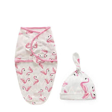 Load image into Gallery viewer, Baby Swaddle Blanket With Cap For Newborn Wrap Cotton Swaddling Bag Baby Envelope Sleep sack Blanket .