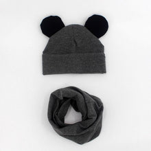 Load image into Gallery viewer, Baby Hat Cotton Ear Cap For Boys And Girls Winter Hat Scarf Set Children Boys Cap Scarf