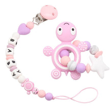 Load image into Gallery viewer, Modern Handmade Pacifier Clips Holder Chain Teething Silicone Pacifier Chains Holder For Baby For Pacifier
