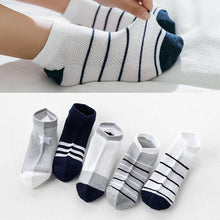 Load image into Gallery viewer, 5 Pairs Kids Socks Striped Sock for Children Fashion Sports Elastic Socks Spring Autumn Summer Breathable Soft Socks For Kids