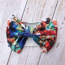 Load image into Gallery viewer, Infant Nylon Print Fabric Headband Baby Girl Headbands for Girls Bows Baby Turban Headwrap Newborn Hairband For Girls