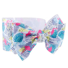 Load image into Gallery viewer, Handmade Bow Flowers Baby Headbands Printed Bowknot Elastic Baby Turban Newborn Hair Accessories For Baby Girls