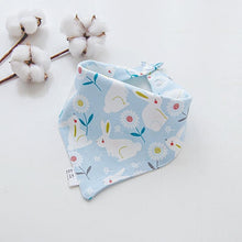 Load image into Gallery viewer, Cotton Cartoon Bandana Feeding Saliva Towel Waterproof Bibs For Baby Burp Accessory Adjustable Button Durable Baby Towels