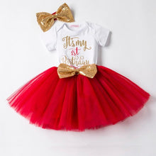 Load image into Gallery viewer, Baby First Birthday Outfits Tutu Tulle for 1 Year Party Fluffy Pink Communion Toddler Christening Gown Dresses For Girls