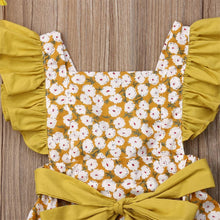 Load image into Gallery viewer, Luxury Modern Toddler Baby Girls Ruffles Romper Infant Newborn Baby Bow Jumpsuit Summer Flower Baby Girls Clothes Baby Costumes