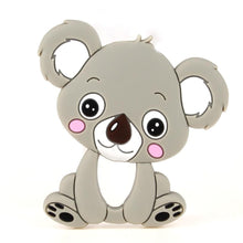 Load image into Gallery viewer, Baby Silicone Teethers BPA Free Teething Toy Animal Dog Koala Owl Elephant Baby Ring Teether Silicone Beads For Kids and Baby