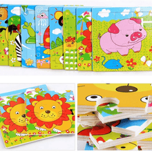 Load image into Gallery viewer, 1 Pcs Animal Wooden Puzzles For Children In Wooden 3D Mosaic Puzzles Kids Educational Toys Design For Baby Birthday Gifts