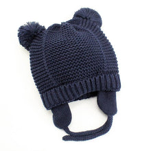 Load image into Gallery viewer, Modern Elegant Baby Knitted Pompom Cap Thick Warm Winter Ear Warm Kids Hat For Boys and Girls For Winter Cap