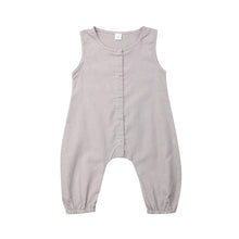 Load image into Gallery viewer, Solid Color Sleeveless Cotton Romper Jumpsuit Playsuit Outfits for Newborn Baby Boy/Girl In Classic Design