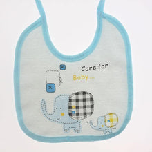Load image into Gallery viewer, Soft Newborn Cotton Elephant Feeding Burp Cloth Waterproof Infant Animal Double Layer Bandana Feeding Bib For Kids
