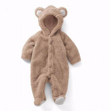 Load image into Gallery viewer, Newborn Winter Bear Baby Animal Coral Fleece Warm Romper Winter Costume Rompers Jumpsuit for Baby Boys/Girls