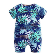 Load image into Gallery viewer, Summer Newborn Fashion Boy and Girls Printed Flower Short-sleeved Romper / jumpsuit For Kids