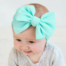 Load image into Gallery viewer, Fashion Trend Big Modern Baby Bow Accessories For Toddler Girls In Solid Bow Hairband Stretch Turban Knot Head Wrap Color for Kids