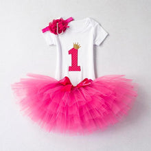 Load image into Gallery viewer, Modern Birthday Outfit Ensemble One Year Little Girl Dress Clothing Baby Child Summer Clothes With Unicorn Dress Design For Girls