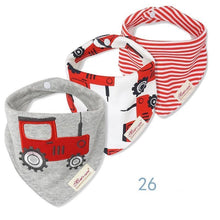 Load image into Gallery viewer, Moder 3PCS Baby Bibs Bandanna Lot Cotton Multi-style Triangle Cartoon For Infant Boys And Girls