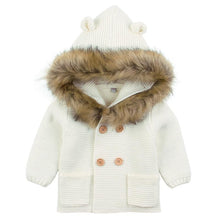 Load image into Gallery viewer, Winter Fashionable Sweaters For Baby Cardigans Autumn Hooded Newborn Knitted Jackets Cartoon Bear Children Long Sleeve Clothing