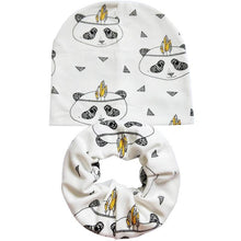 Load image into Gallery viewer, Modern Cartoon Cotton Baby Hat Winter Baby Girls Hat Newborn Boys Hats Kids Cap Scarf Set Children Beanies For Kids With Scarf