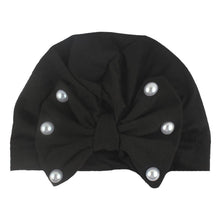 Load image into Gallery viewer, Modern Baby Hats Cute Rabbit Bow Knot with Pearls Baby Girl Hat with Pearls for Kids In Diamond Luxury Style