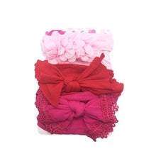 Load image into Gallery viewer, Modern 3PCS Set Floral Bows Baby Headband Dot Bowknot Cotton Hair Band Girls Hair Accessories For Girls