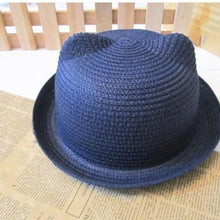 Load image into Gallery viewer, Elegant Summer Baby Hat Cap Children Breathable Straw Hat Kids For Boys and Girls Hats With cat ears