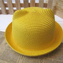 Load image into Gallery viewer, Elegant Summer Baby Hat Cap Children Breathable Straw Hat Kids For Boys and Girls Hats With cat ears