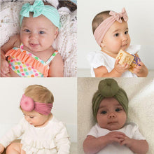 Load image into Gallery viewer, Nylon Baby Headband Bow Headbands For Cute Kids Girls Hair Girls Turban Hairband Children Bow