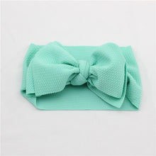 Load image into Gallery viewer, Modern Luxury Newborn Large Bow Cotton Rainbow Print Headwrap Baby Girl Fabric Messy Bow Turban Headband