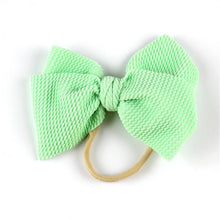 Load image into Gallery viewer, Modern New Headband with Messy Bow Baby Girls Hairbows Infant Solid Large Bow Turban Headwrap Newborn Bow For Girls