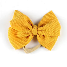 Load image into Gallery viewer, Modern New Headband with Messy Bow Baby Girls Hairbows Infant Solid Large Bow Turban Headwrap Newborn Bow For Girls
