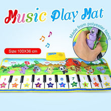 Load image into Gallery viewer, Animals Musical Mat Carpet with 10 Keys Record Function Animal Sounds Play Touch Piano Educational Toys For Kids