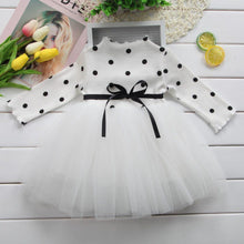 Load image into Gallery viewer, Princess Long sleeve Baby Girl Dress Newborn Infant Baby Girl Clothes WIth Bow And Dot Tutu Ball Gown Party Dresses Baby Kid Girl clothes In Elegant Style