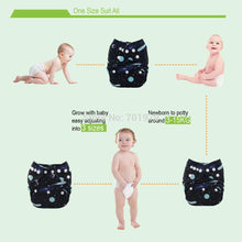 Load image into Gallery viewer, Most Popular Digital Position Baby Cloth Diaper with Microfiber Insert In Modern Printed Design For Baby Boys and Baby Girls KIds
