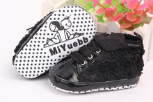 Load image into Gallery viewer, Baby Girl PU Leather Shoes Non-slip Lace Floral Embroidered Soft Shoes Toddler Kids Shoes