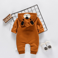 Load image into Gallery viewer, Cute Bear Newborn Infant Baby Boy Girl Kid Ear Hooded Romper Zipper Cartoon Patchwork Jumpsuit For Baby Girls and Boys