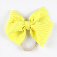 Load image into Gallery viewer, Modern New Headband with Messy Bow Baby Girls Hairbows Infant Solid Large Bow Turban Headwrap Newborn Bow For Girls