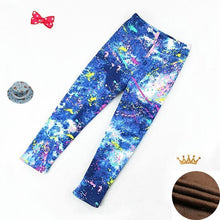 Load image into Gallery viewer, Baby Girls Leggings Thick Warm Dot Pants Kid Girl Leopard Plus Pants Children Vintage Flowers Trousers For Girls Kids