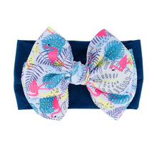 Load image into Gallery viewer, Handmade Bow Flowers Baby Headbands Printed Bowknot Elastic Baby Turban Newborn Hair Accessories For Baby Girls
