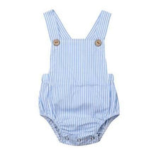 Load image into Gallery viewer, Newborn Infant Baby Boy/Girl Bodysuit Summer Button Jumpsuit Striped Casual Sleeveless Backless Solid Outfits Clothes for Girls
