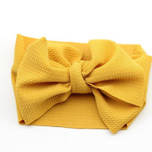 Load image into Gallery viewer, Adjustable Big Bow Headwrap Top Knot Headbands Over Sized Bow Hair Turban for Newborn Girl