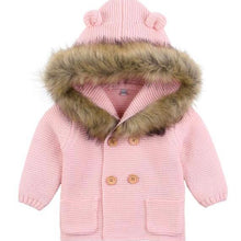 Load image into Gallery viewer, Modern Winter Warm Knit Cardigan Long Sleeve Hooded Sweaters for Newborn Infant Jacket And Coat Combination Clotes