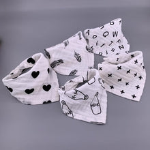 Load image into Gallery viewer, Modern 5PCS/Pack Cotton Baby Bibs 4 Lyers Girls Boys Triangle Feeding Burp Cloth Collar Scarf For Feeding