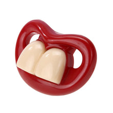 Load image into Gallery viewer, Silicone Baby Lip Pacifier Kiss Pink Rose Red Lip Shape Teeth Soothers Funny Baby Pacifiers For Baby and For Kids