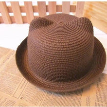 Load image into Gallery viewer, Elegant Summer Baby Hat Cap Children Breathable Straw Hat Kids For Boys and Girls Hats With cat ears