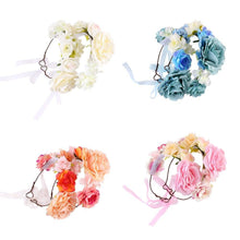 Load image into Gallery viewer, Luxury Handamde Mommy and Baby Flower Headband Large Flower Crown Mother Kids Flowers Headwear For Celebration