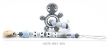 Load image into Gallery viewer, Modern Handmade Pacifier Clips Holder Chain Teething Silicone Pacifier Chains Holder For Baby For Pacifier