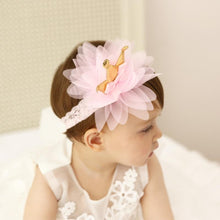 Load image into Gallery viewer, New Pink And Beige Crown Flowers Hairbands Girls Headbands Elastic Hair Band Kids Hair Accessories For Baby Girls
