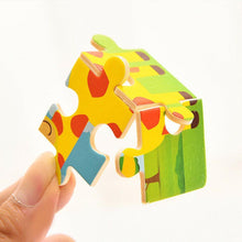 Load image into Gallery viewer, 10pcs Of Wood Puzzle Baby Young Children Early Lessons Learned Intelligence Cartoon Animal Puzzle Wooden Toys Education Puzzles