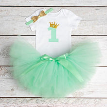 Load image into Gallery viewer, Modern Birthday Outfit Ensemble One Year Little Girl Dress Clothing Baby Child Summer Clothes With Unicorn Dress Design For Girls